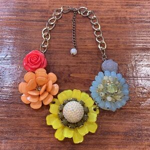Colorful Floral Statement Necklace
